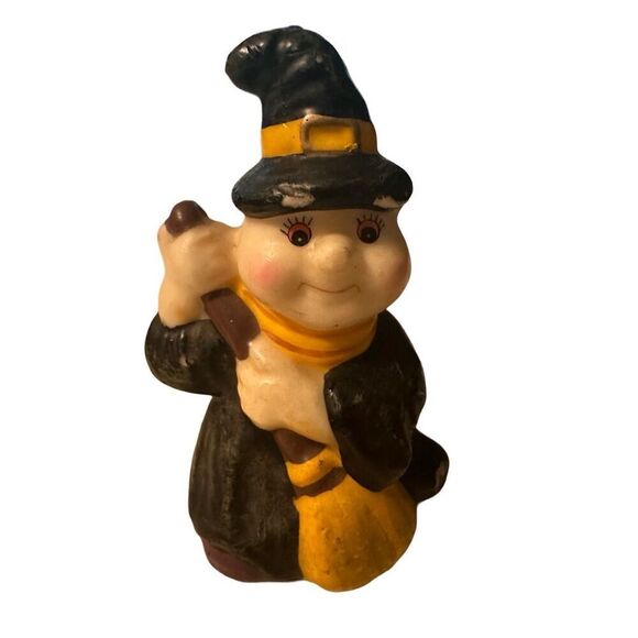 Vintage Gurley Halloween Witch Candles Lot of 2 Skull and Pumpkin Unused 6” - Picture 2 of 11